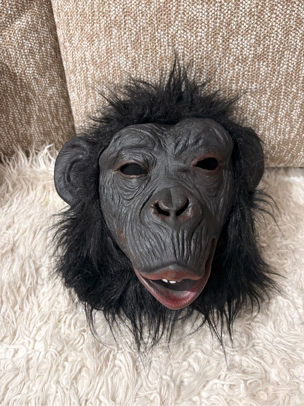 Black Chimpanzee monkey Mask - Halloween